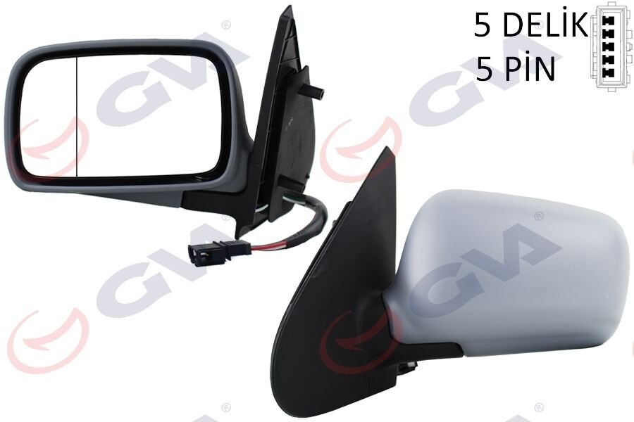 DIŞ DİKİZ AYNASI SOL POLO 94 ELEKTRİKLİ ISITMALI KONVEKS 5 FİŞ VM-184L