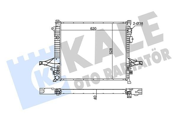 RADYATÖR VOLVO XC90 I D5 02-10 D3 D5 09-14 V8 05-10 AL-PL-BRZ 620X528X42
