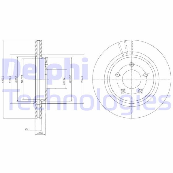ARKA FREN AYNASI VOLVO S60 10 13 S80 II 08 13 V60 10 V70 08 XC70 07 13 302x5DL