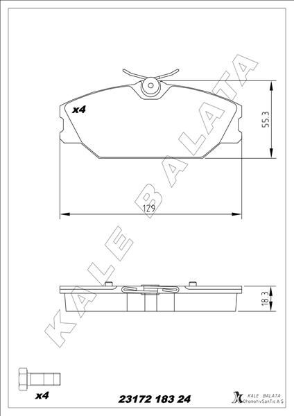 ÖN FREN BALATASI RENAULT MEGANE 99 LAGUNA 95 SCENIC 99 LOGAN 06 SAFRANE 96 00