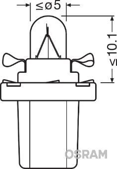 AMPUL 12V 1.2W PLS SOKETLI GOSTERGE - A.MAVİ -