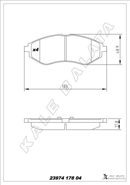 ÖN FREN BALATASI CHEVROLET AVEO 05 KALOS 02