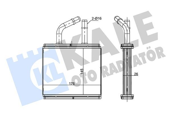 KALORİFER RADYATÖRÜ MAZDA 323 FAMILIA 1.5L Z5 16V DOHC BA12 96-98 / LANTIS 1.8L BP DOHC BA14 96-98 - ALEMİNYUM