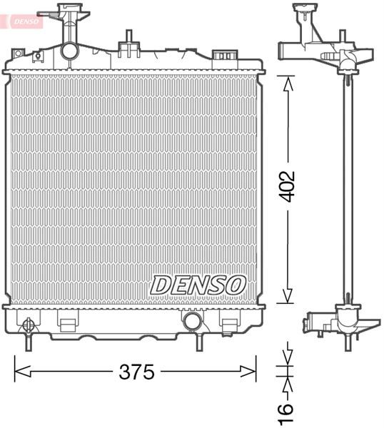 RADİATOR. ENGİNE COOLİNG MITSUBISHI SPACE STAR / MIRAGE 12-