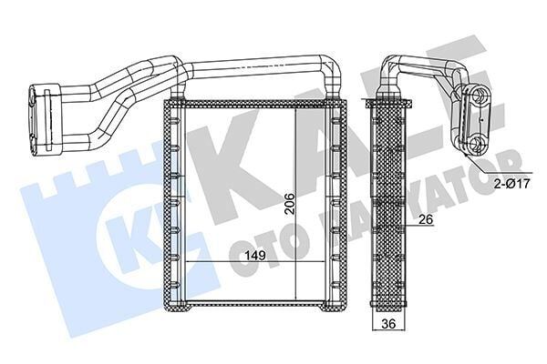 KALORIFER RADYATORU TRANSIT V363 14 17 CUSTOM V362 14 17 ARKA