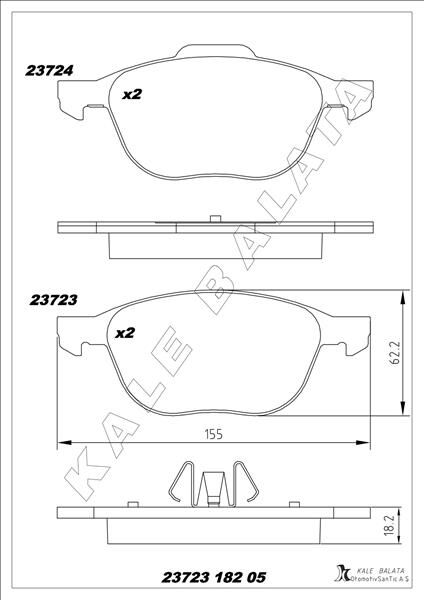 ÖN BALATA FOCUS 04 18 CMAX 07 19 KUGA I -II 08 14 VOLVO V40 19 C30 06 12 S70 08 13S40 04 12 V50 04 12 MAZDA 3 03 09 5 05 09