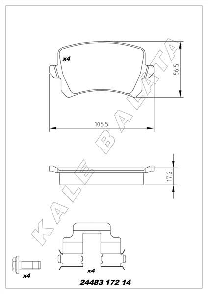 ARKA BALATA PASSAT-CC-CADDY-GOLF5-GOLF6-JETTA-A3-A6-LEON-OCTAVIA-SUPERB 04 GDB1622