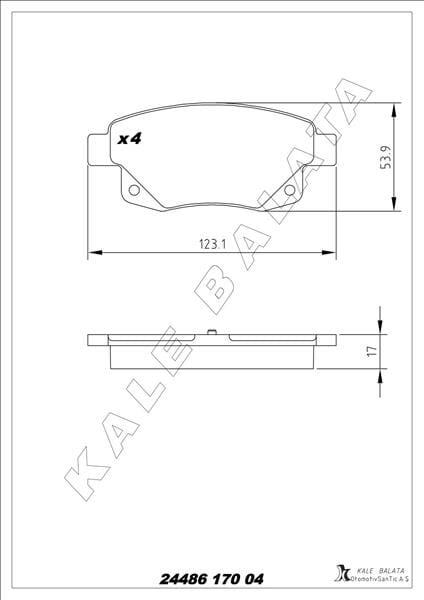 ARKA FREN BALATASI TRANSIT V347-V348 06 11 FISSIZ