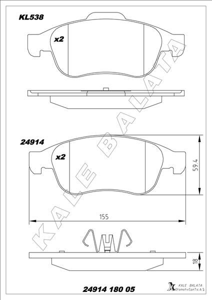 ÖN FREN BALATASI MEGANE III 09 SCENIC III 09 FLUENCE 10 DUSTER 10 LODGY 12 CAPTUR I 13 1.5 DCI 1.6 16V