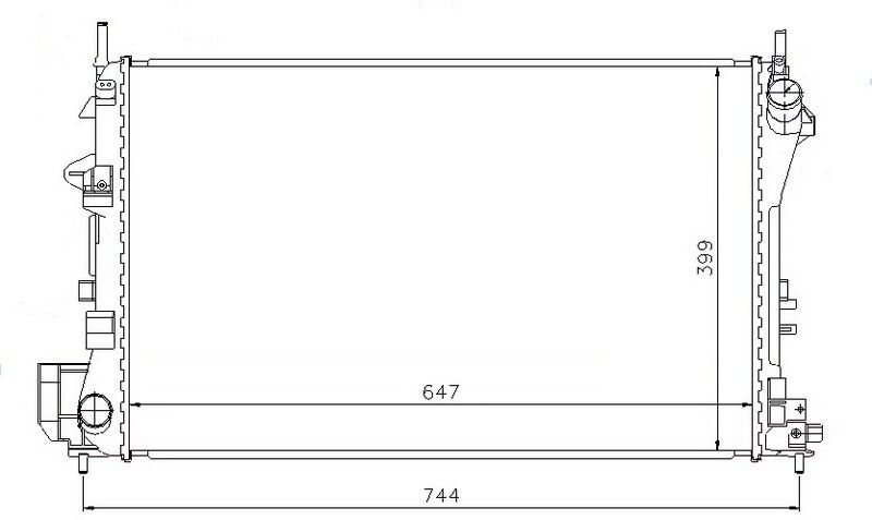 RADYATÖR VECTRA C-SIGNUM 1.6-1.8 16V 02 AC KLİMASIZ MEK 650x415x23