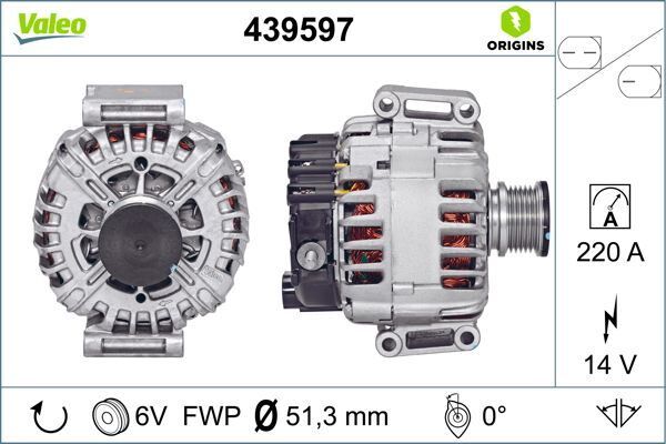 ALTERNATOR 14V 220A MERCEDES SPRINTER B906 06 09