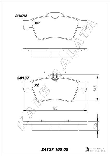 ARKA BALATA FOCUS II CMAX 03 CONNECT 02 LAGUNA III 07 OPEL VECTRA C 02 SIGNUM 03 CITROEN C5 08 PEUGEOT P508 10 18 1647875980-4254.A8