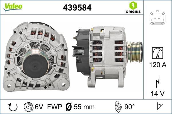 ALTERNATÖR 14V 125A RENAULT CLIO II 01 06 KANGOO 01 06 CLIO SYMBOL 01 09 SYMBOL II 08 DUSTER 10 LOGAN 06 SANDERO 08 1.5dCi