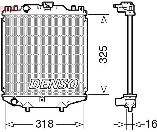 RADİATOR. ENGİNE COOLİNG DAEWOO TICO 95-00