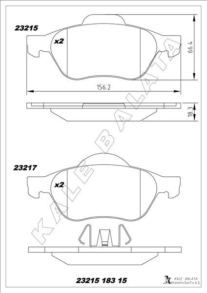 ÖN FREN BALATASI RENAULT LAGUNA II 01 05 LAGUNA III 07 15 MEGANE II 02