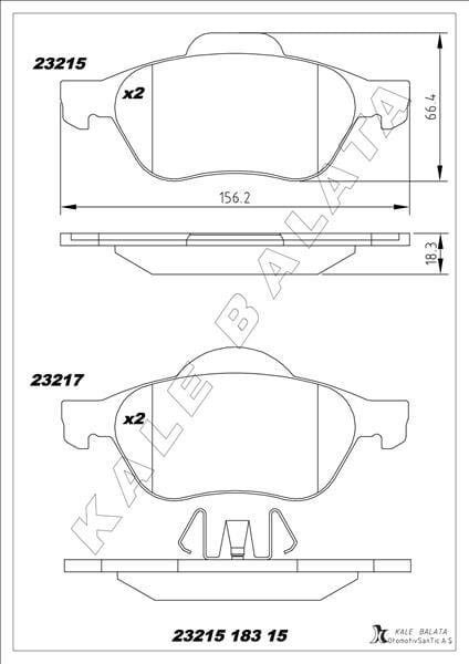 ÖN FREN BALATASI RENAULT LAGUNA II 01 05 LAGUNA III 07 15 MEGANE II 02