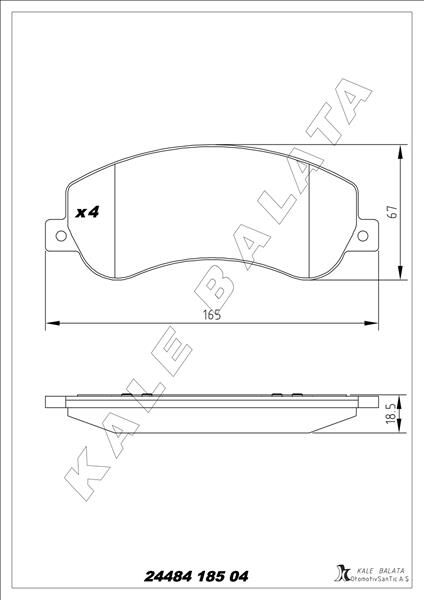 ON FREN BALATASI TRANSIT V348 06 14 A.CEKER 11 / VW AMAROK 2.0TDI 10 FİŞSSİZ