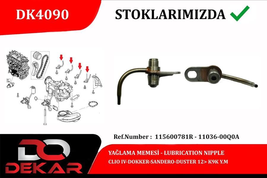 YAĞLAMA MEMESİ CLİO IV-DOKKER-SANDERO-DUSTER 12 K9K Y.M