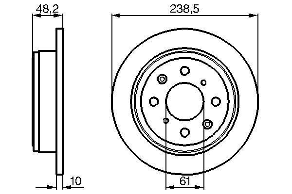 ARKA FREN AYNASI ACCORD 2.0-2.0i 86-87 -CIVIC 1.6 90-91 -CRX 1.6-1.6i 90-94 -ROVER 200-400 90