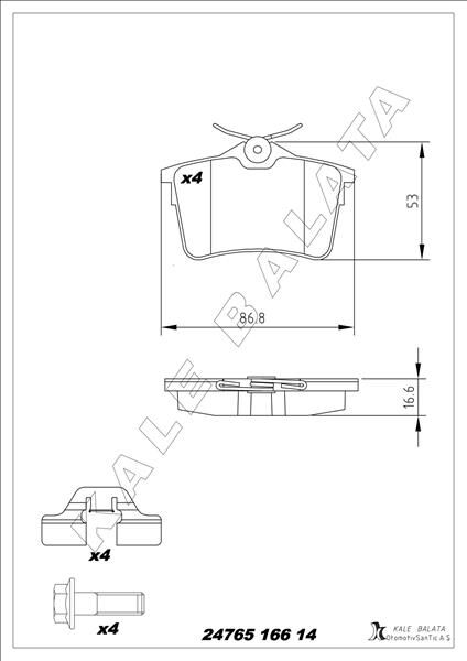 ARKA FREN BALATASI P307 00 09 P308 07 14 PARTNER 08 PARTNER TEPEE 08 BERLINGO 08 C4 04 16 XSARA PICASSO 99 11 DS4 15 18