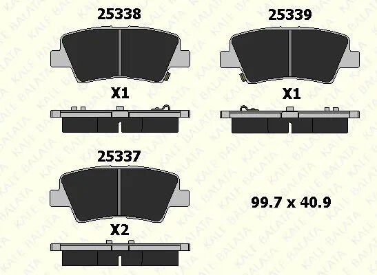 ARKA FREN BALATA HYUNDAI i20 1.2L G4LA 15-20 1.4L G4LC 15-18 1.4L D4FC CRDi 15-18 / ELANTRA 1.6L D4FB G4FG 16- / KIA SOUL 1.6L D4FB 14- / SPORTAGE 1.6L G4FD G4FJ T-GDI 15- 1.6L D4FE 18- delikli