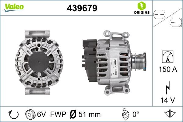 ALTERNATOR 14V 150A MERCEDES W203 W204 S204 W212 S212 C207 A207 B906
