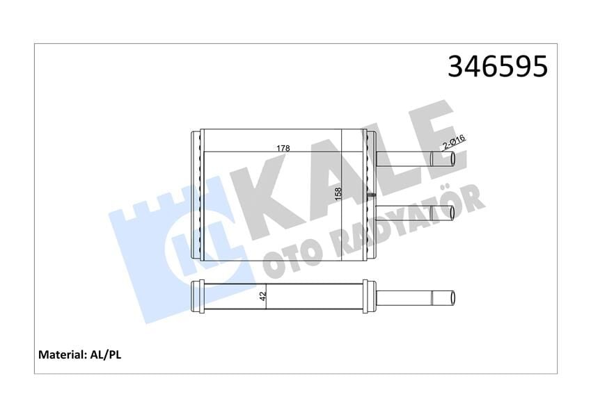 KALORİFER RADYATÖRÜ MAZDA 626 2.0L FS GE12. GE14 92-97 - ALEMİNYUM