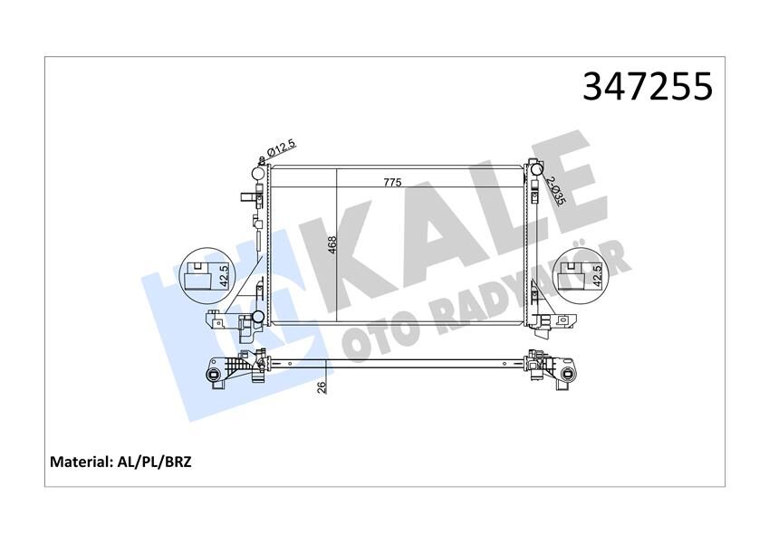 RADYATÖR MASTER III-MOVANO B 2.3DCI-CDTI 10 KLİMALI 773x469x26 mm