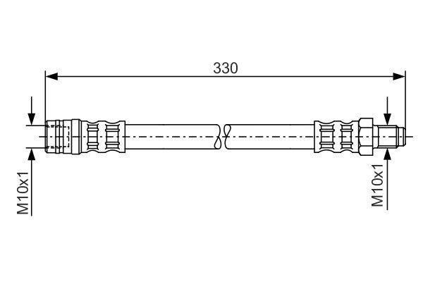 FREN HORTUMU; ARKA. 330.00 MM