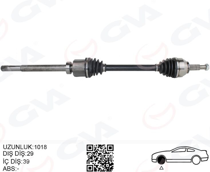 KOMPLE AKS SAĞ RENAULT TRAFİC III 1.6 DCİ 14- 1018mm
