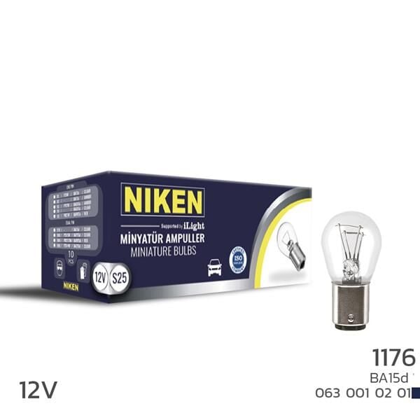 NIKEN 1016 AMPUL DÜZ BA15d P21W/5W 12V 10LU