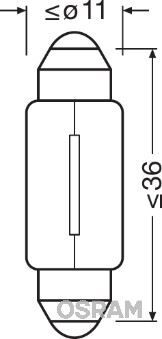 BLİSTER AMBALAJ - AMPUL 12V C5W 5W ORTA BOY SOFİT İKİLİ AMBALAJ