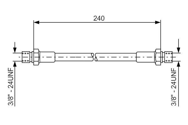 FREN HORTUMU; ARKA. 240.00 MM