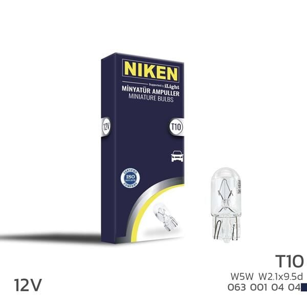 NIKEN T10 PARK AMPULU W5W W2.1x9.5d 12V 10LU