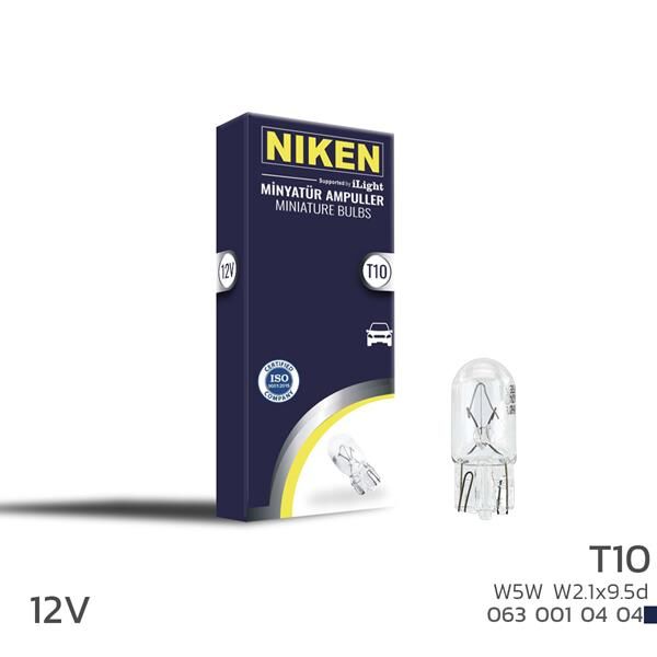 NIKEN T10 PARK AMPULU W5W W2.1x9.5d 12V 10LU