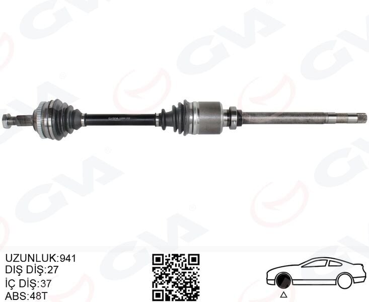 KOMPLE AKS SAG ON FIAT SCUDO 220P 1.9 TD 96-06 ABSLI