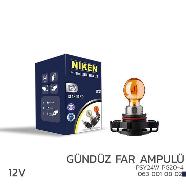 NIKEN 12V PSY24W GÜNDÜZ FAR AMPULÜ PG20-4 AMB 10L