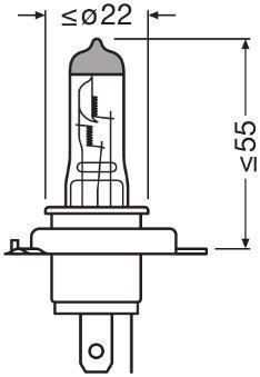 AMPUL 12V H4 55/60W 43T TIRNAKLI NIGHT BREAKER SERİSİ 220 GÜÇLÜ IŞIK İKİLİ KUTU