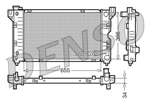 RADİATOR. ENGİNE COOLİNG CHRYSLER VOYAGER III 95-01
