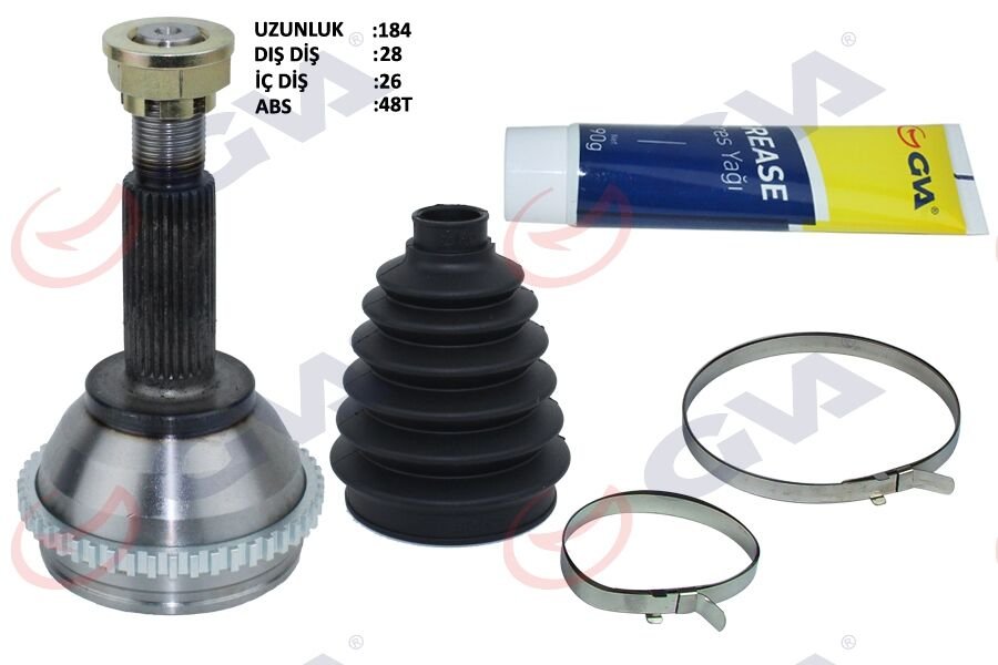 AKS KAFASI DIŞ ÖN FORD TRANSİT 2.0 00-06 ABS Lİ 48DİŞ 28x26x57 184.5mm