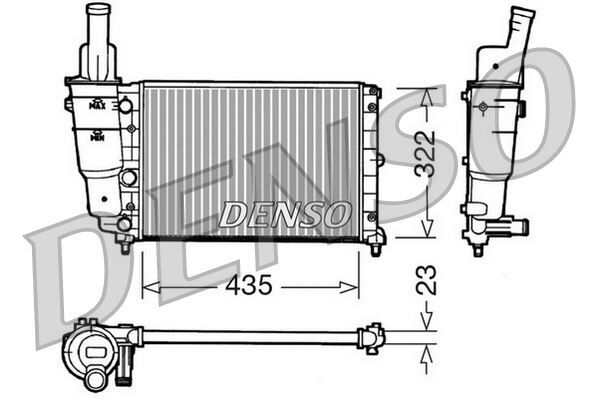 RADİATOR. ENGİNE COOLİNG FIAT PUNTO 93-00