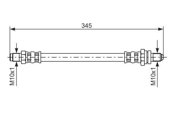 FREN HORTUMU; ARKA. 345.00 MM