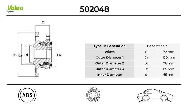 ON/ARKA TEKERLEK PORYASI VW California 1.9 2007.05 2009.11
