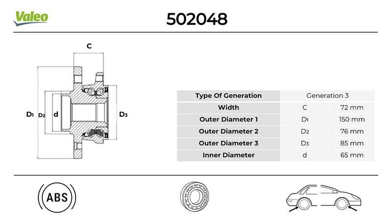 ON/ARKA TEKERLEK PORYASI VW California 1.9 2007.05 2009.11