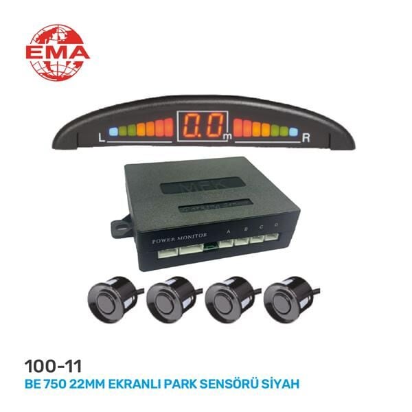 PARK SENSÖRÜ SİYAH BE-750 22MM EKRANLI