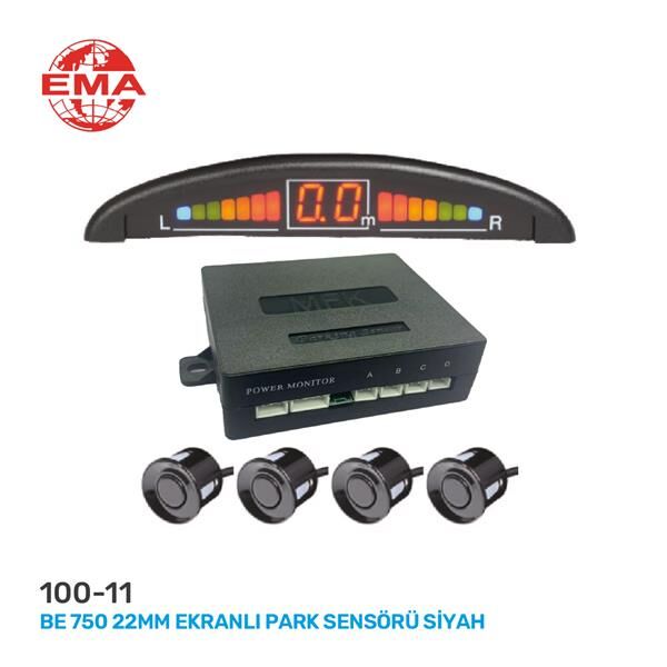 PARK SENSÖRÜ SİYAH BE-750 22MM EKRANLI
