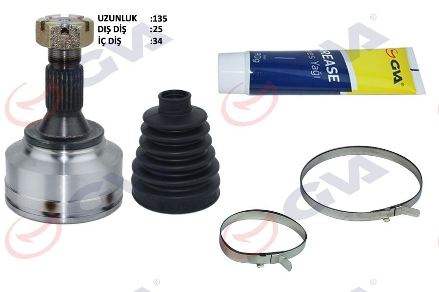 AKS KAFASI DIŞ ÖN PARTNER/C4 1.6 HDI 09- 307 00-07 1.4/1.6 HDİ 25x34x58 134.5mm