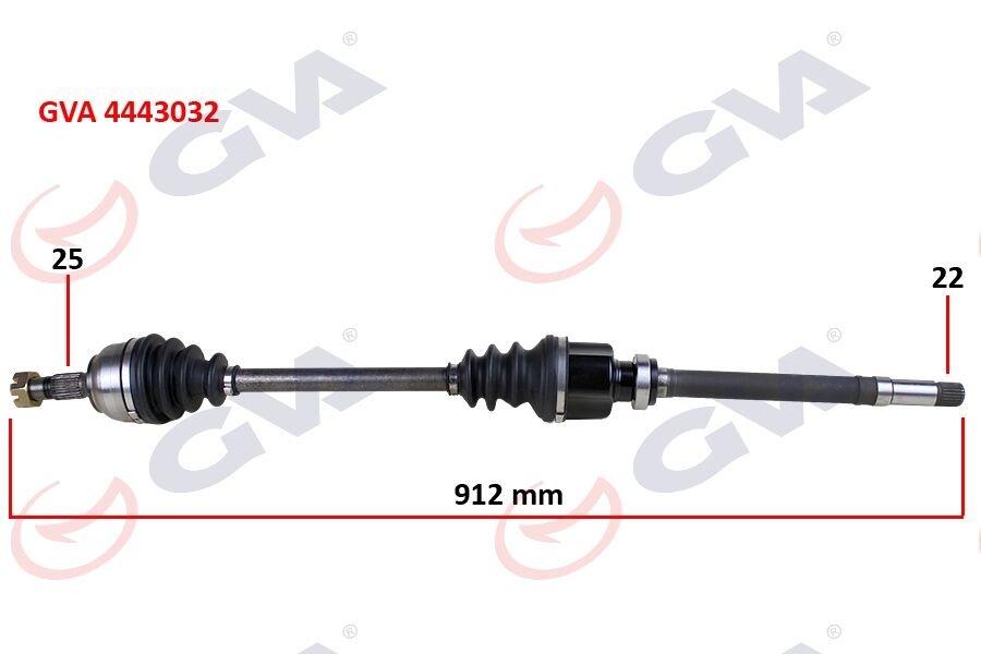 KOMPLE AKS SAĞ PEUGEOT 307 1.4i MAN. 00-07 912mm