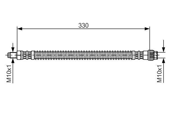FREN HORTUMU; ÖN. 330.00 MM
