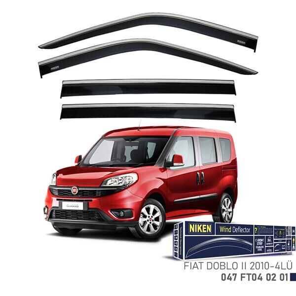 KROMLU CAM RÜZGARLIĞI FIAT DOBLO II 2010- 4LÜ